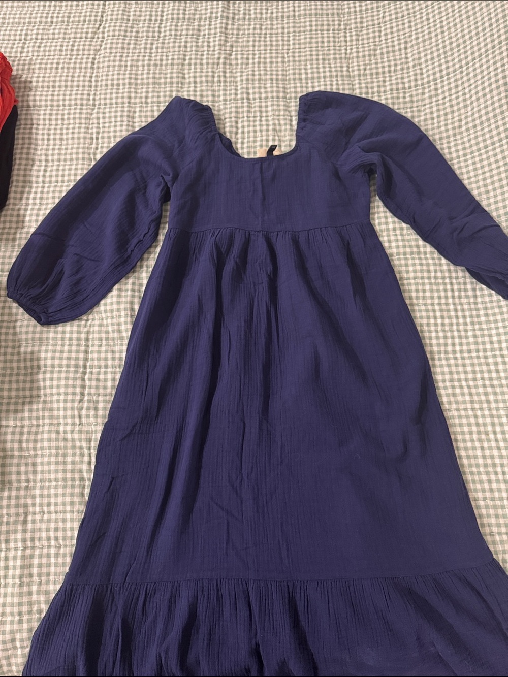 Universal Thread Deep Indigo Puff Sleeve Maxi Dress